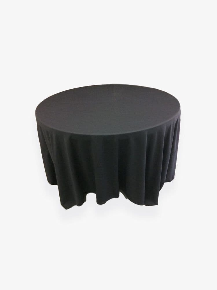 Black tablecloth, polyester 2.3 x 2.3m