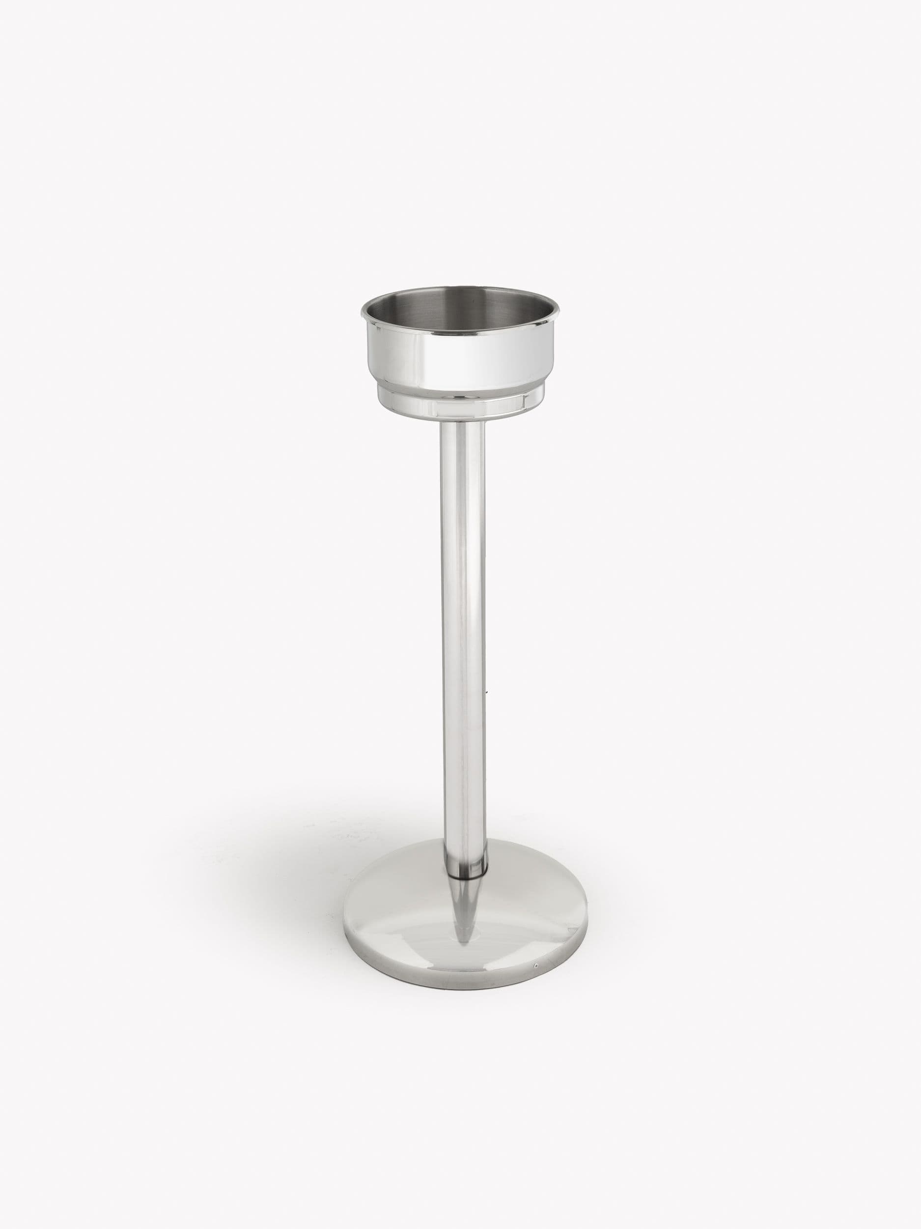 Pie porta cubo cava, acero inoxidable